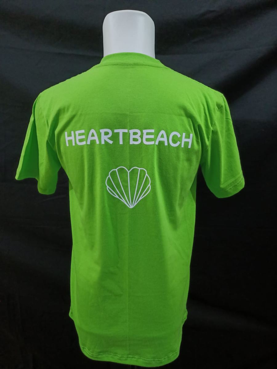 Kaos dryfit hijau sablon logo di punggung