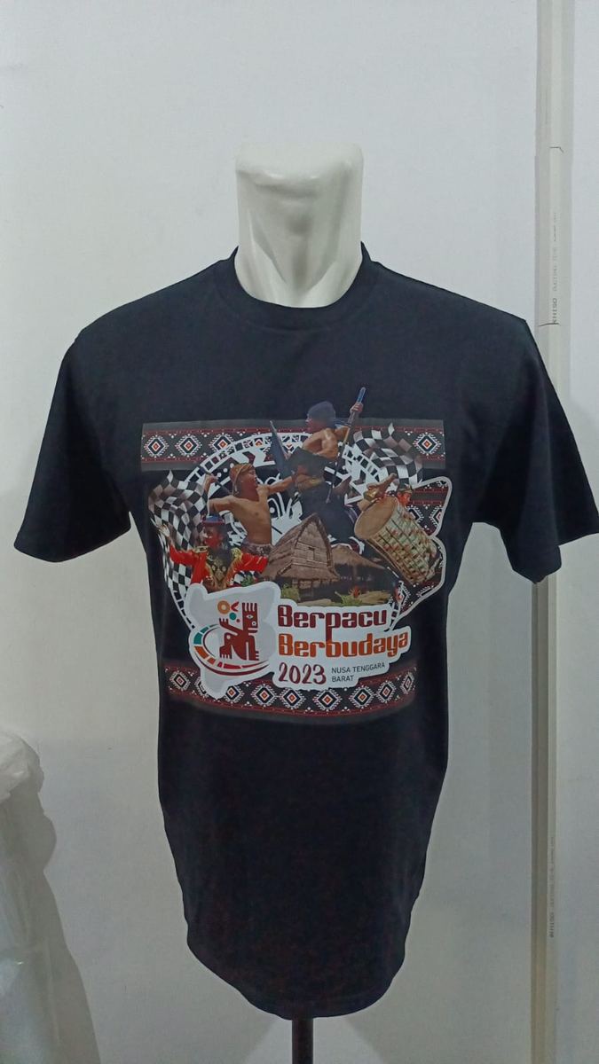 Kaos event budaya sablon full color, NTB