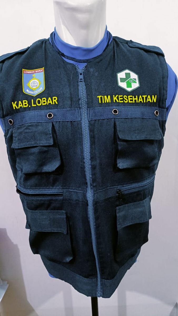 Rompi seragam lapangan dengan bordir logo instansi
